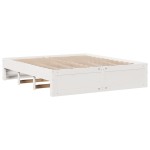 vidaXL Cadru de pat fără saltea/cu sertare, alb, 180x200 cm, lemn pin vidaXL Cadru de pat fără saltea/cu sertare, alb, 180x200 cm, lemn pin
