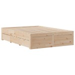 vidaXL Cadru de pat fără saltea/cu sertare, 160x200 cm, lemn masiv pin vidaXL Cadru de pat fără saltea/cu sertare, 160x200 cm, lemn masiv pin