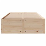 vidaXL Cadru de pat fără saltea/cu sertare, 135x190 cm, lemn masiv pin vidaXL Cadru de pat fără saltea/cu sertare, 135x190 cm, lemn masiv pin