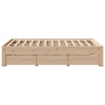 vidaXL Cadru de pat fără saltea/cu sertare, 135x190 cm, lemn masiv pin vidaXL Cadru de pat fără saltea/cu sertare, 135x190 cm, lemn masiv pin