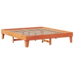 vidaXL Cadru de pat fără saltea, maro ceruit 200x200 cm lemn masiv pin vidaXL Cadru de pat fără saltea, maro ceruit 200x200 cm lemn masiv pin