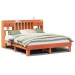 vidaXL Cadru de pat fără saltea, maro ceruit 180x200 cm lemn masiv pin