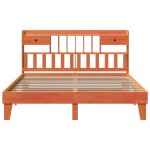 vidaXL Cadru de pat fără saltea, maro ceruit 180x200 cm lemn masiv pin