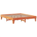 vidaXL Cadru de pat fără saltea, maro ceruit 180x200 cm lemn masiv pin