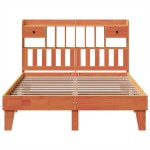 vidaXL Cadru de pat fără saltea, maro ceruit 150x200 cm lemn masiv pin vidaXL Cadru de pat fără saltea, maro ceruit 150x200 cm lemn masiv pin