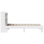 vidaXL Cadru de pat fără saltea, alb, 90x200 cm, lemn masiv pin