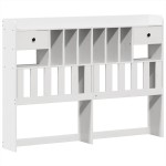 vidaXL Cadru de pat fără saltea, alb, 140x190 cm, lemn masiv de pin vidaXL Cadru de pat fără saltea, alb, 140x190 cm, lemn masiv de pin