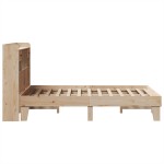 vidaXL Cadru de pat fără saltea, 135x190 cm, lemn masiv de pin vidaXL Cadru de pat fără saltea, 135x190 cm, lemn masiv de pin
