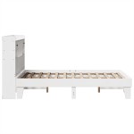 vidaXL Cadru de pat fără saltea, alb, 135x190 cm, lemn masiv de pin vidaXL Cadru de pat fără saltea, alb, 135x190 cm, lemn masiv de pin
