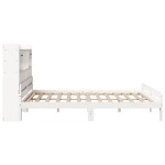 vidaXL Pat cu bibliotecă fără saltea, 180x200 cm, lemn masiv de pin