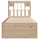vidaXL Pat cu bibliotecă fără saltea, 90x190 cm, lemn masiv de pin vidaXL Pat cu bibliotecă fără saltea, 90x190 cm, lemn masiv de pin