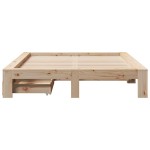 vidaXL Cadru de pat fără saltea, 140x190 cm, lemn masiv de pin