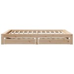 vidaXL Cadru de pat fără saltea, 140x190 cm, lemn masiv de pin