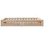 vidaXL Cadru de pat fără saltea, 135x190 cm, lemn masiv de pin