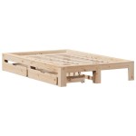 vidaXL Cadru de pat fără saltea, 120x190 cm, lemn masiv pin vidaXL Cadru de pat fără saltea, 120x190 cm, lemn masiv pin