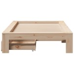 vidaXL Cadru de pat fără saltea, 75x190 cm, lemn masiv de pin