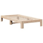 vidaXL Cadru de pat fără saltea, 75x190 cm, lemn masiv de pin