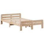 vidaXL Cadru de pat fără saltea, 135x190 cm, lemn masiv de pin vidaXL Cadru de pat fără saltea, 135x190 cm, lemn masiv de pin
