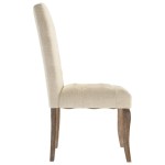 vidaXL Scaune de bucătărie, 6 buc., bej, textil cu aspect de pânză vidaXL Scaune de bucătărie, 6 buc., bej, textil cu aspect de pânză