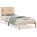 vidaXL Cadru de pat foarte lung fără saltea, 90x220 cm, lemn masiv vidaXL Cadru de pat foarte lung fără saltea, 90x220 cm, lemn masiv