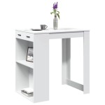 vidaXL Masă de bar, alb, 102x70x103,5 cm, lemn prelucrat vidaXL Masă de bar, alb, 102x70x103,5 cm, lemn prelucrat