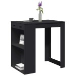 vidaXL Masă de bar, negru, 102x70x103,5 cm, lemn prelucrat