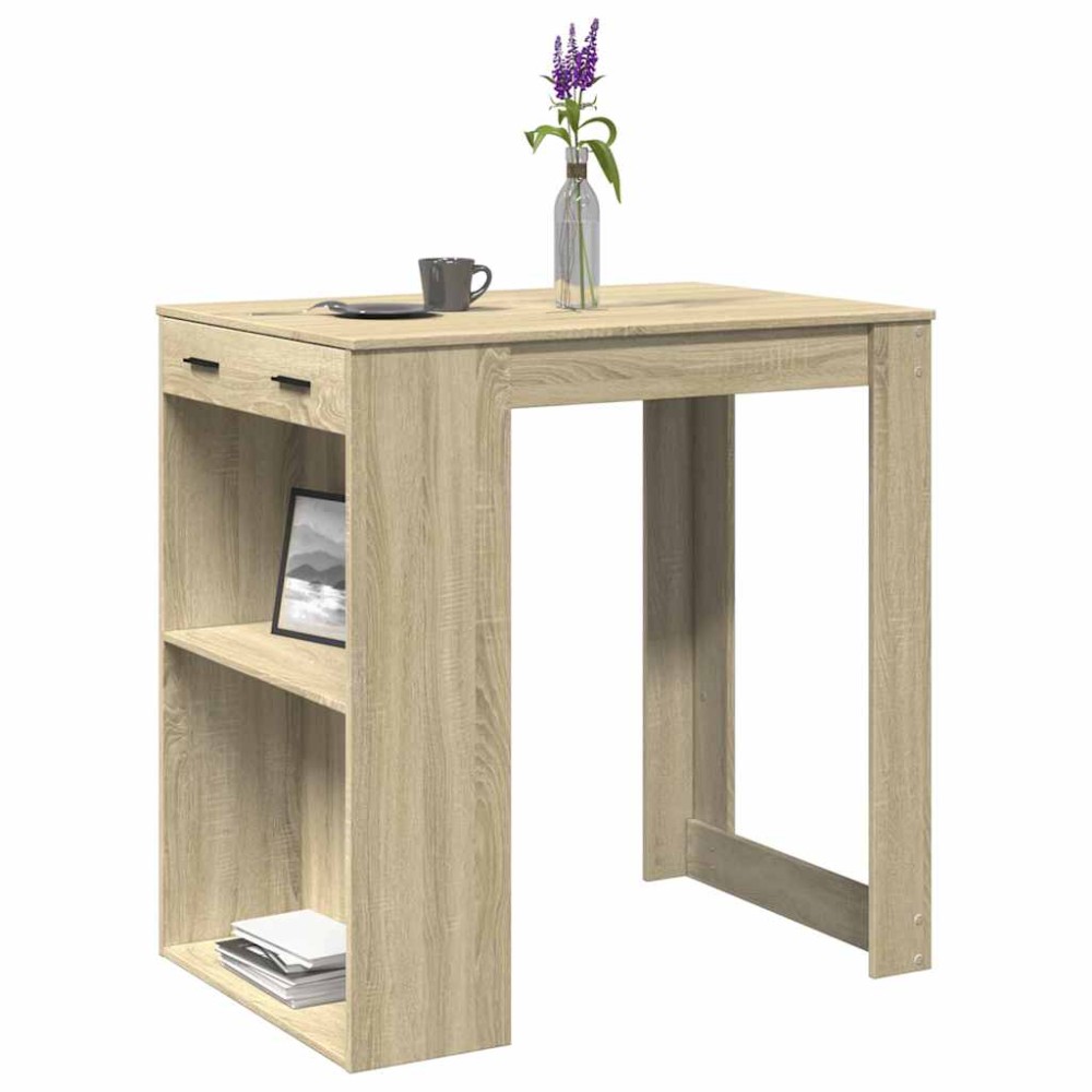 vidaXL Masă de bar, stejar Sonoma, 102x70x103,5 cm, lemn prelucrat