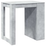 vidaXL Masă de bar, gri beton, 102x70x103,5 cm, lemn prelucrat