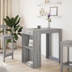 vidaXL Masă de bar, Sonoma gri, 102x70x103,5 cm, lemn prelucrat