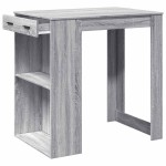 vidaXL Masă de bar, Sonoma gri, 102x70x103,5 cm, lemn prelucrat