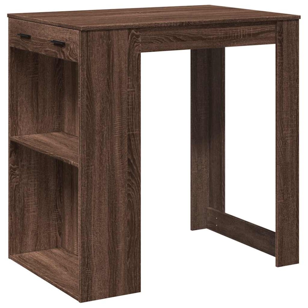 vidaXL Masă de bar, stejar maro, 102x70x103,5 cm, lemn prelucrat