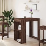 vidaXL Masă de bar, stejar maro, 102x70x103,5 cm, lemn prelucrat