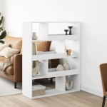 vidaXL Bibliotecă, alb, 100x33x125,5 cm, lemn prelucrat vidaXL Bibliotecă, alb, 100x33x125,5 cm, lemn prelucrat