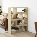 vidaXL Bibliotecă, stejar sonoma, 100x33x125,5 cm, lemn prelucrat vidaXL Bibliotecă, stejar sonoma, 100x33x125,5 cm, lemn prelucrat