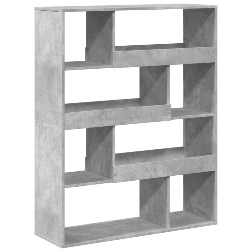vidaXL Bibliotecă, gri beton, 100x33x125,5 cm, lemn prelucrat