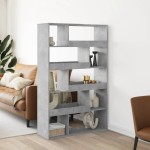 vidaXL Bibliotecă, gri beton, 100x33x156,5 cm, lemn prelucrat vidaXL Bibliotecă, gri beton, 100x33x156,5 cm, lemn prelucrat