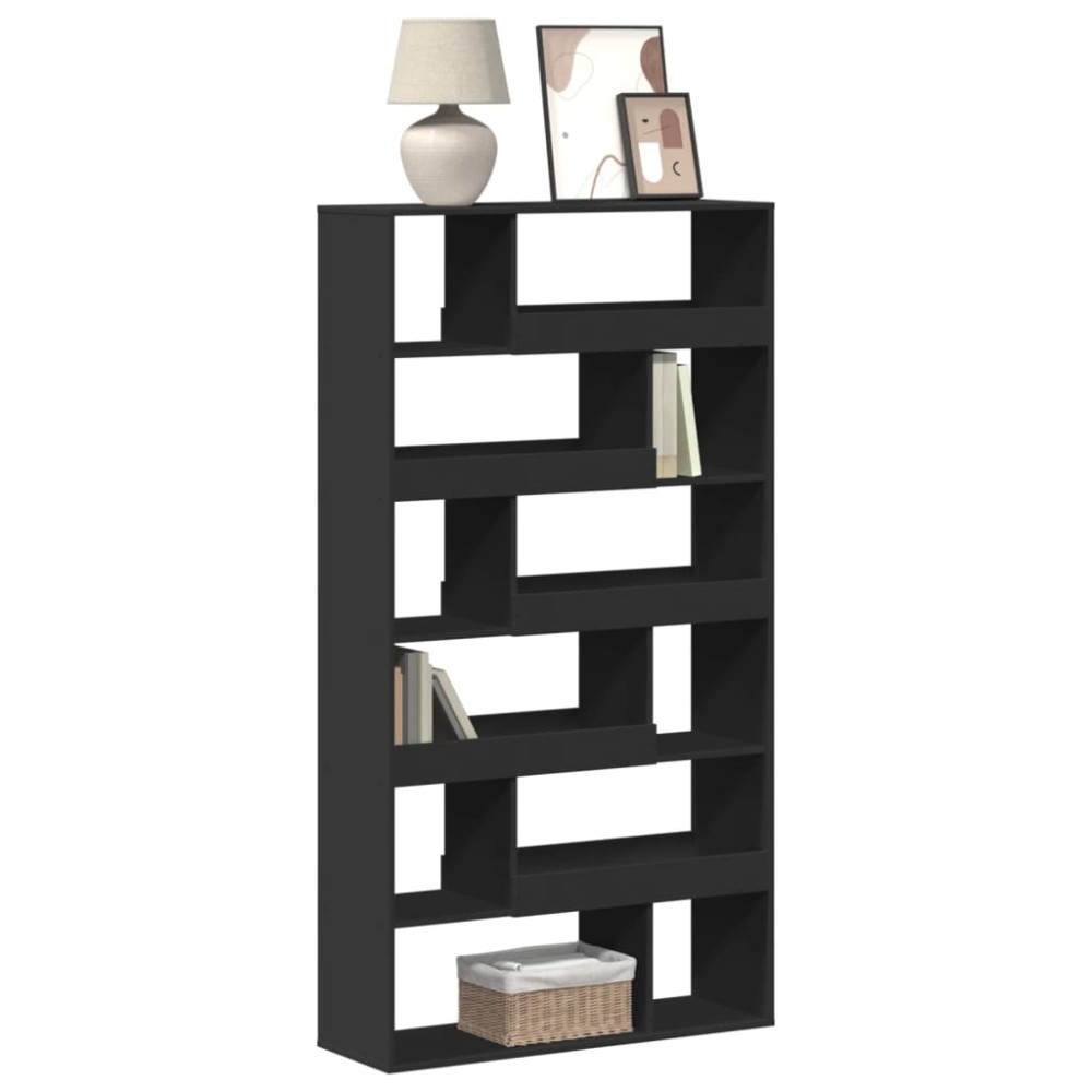vidaXL Bibliotecă, negru, 100x33x187,5 cm, lemn prelucrat