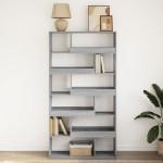 vidaXL Bibliotecă, gri sonoma, 100x33x187,5 cm, lemn prelucrat vidaXL Bibliotecă, gri sonoma, 100x33x187,5 cm, lemn prelucrat