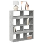 vidaXL Bibliotecă, gri beton, 100x33x125,5 cm, lemn prelucrat vidaXL Bibliotecă, gri beton, 100x33x125,5 cm, lemn prelucrat