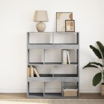 vidaXL Bibliotecă, gri beton, 100x33x125,5 cm, lemn prelucrat vidaXL Bibliotecă, gri beton, 100x33x125,5 cm, lemn prelucrat