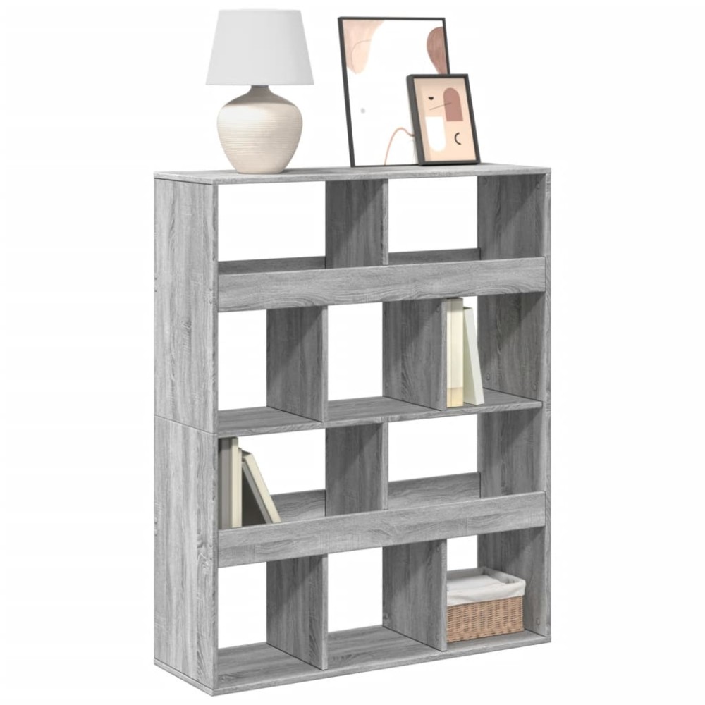 vidaXL Bibliotecă, gri sonoma, 100x33x125,5 cm, lemn prelucrat
