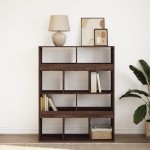vidaXL Bibliotecă, stejar maro, 100x33x125,5 cm, lemn prelucrat