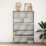 vidaXL Bibliotecă, gri beton, 100x33x156,5 cm, lemn prelucrat vidaXL Bibliotecă, gri beton, 100x33x156,5 cm, lemn prelucrat
