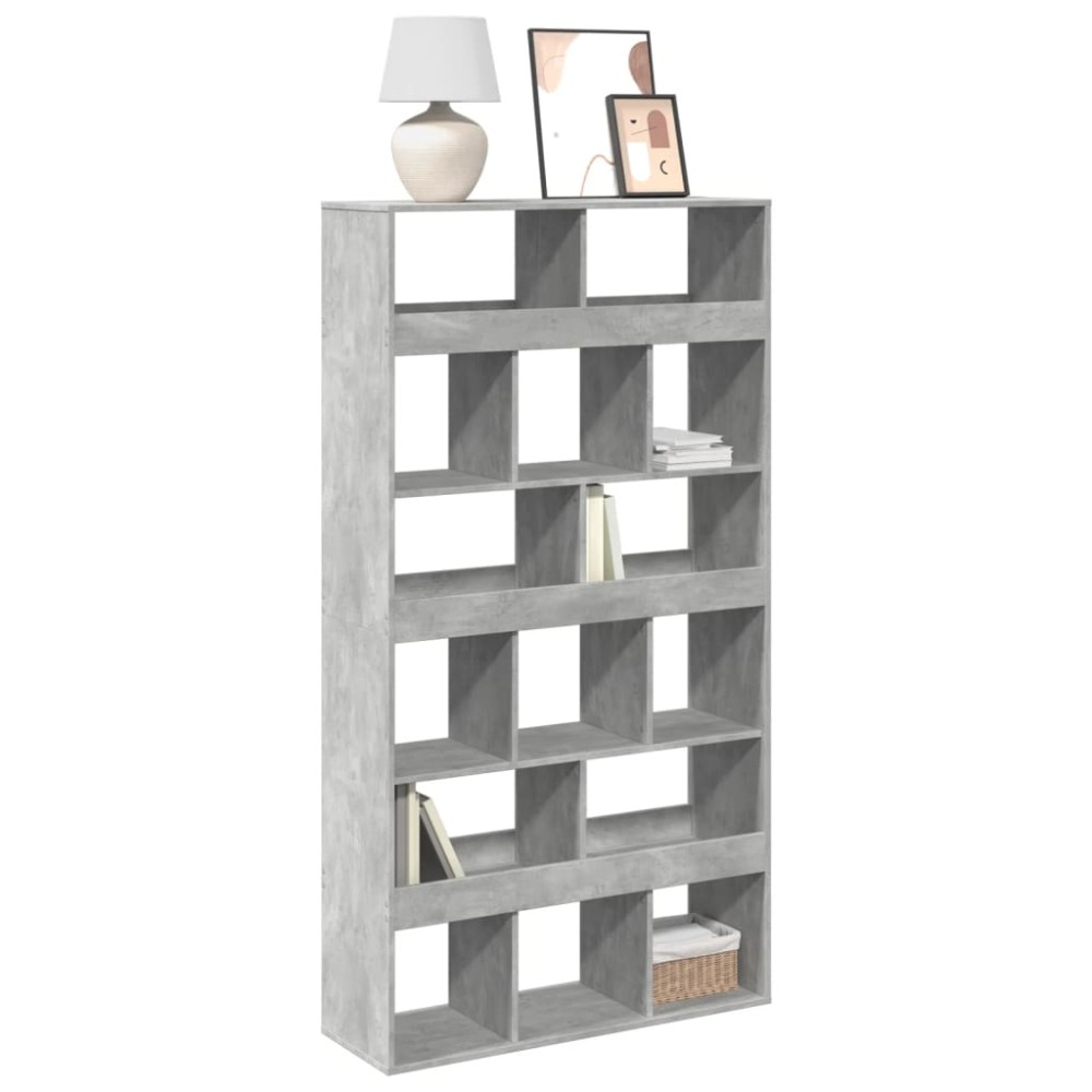 vidaXL Bibliotecă, gri beton, 100x33x187,5 cm, lemn prelucrat