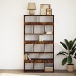 vidaXL Bibliotecă, stejar fumuriu, 100x33x187,5 cm, lemn prelucrat vidaXL Bibliotecă, stejar fumuriu, 100x33x187,5 cm, lemn prelucrat