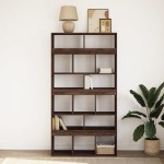 vidaXL Bibliotecă, stejar maro, 100x33x187,5 cm, lemn prelucrat