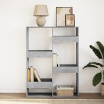 vidaXL Bibliotecă, gri beton, 100x33x135 cm, lemn prelucrat vidaXL Bibliotecă, gri beton, 100x33x135 cm, lemn prelucrat