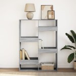 vidaXL Bibliotecă, gri sonoma, 100x33x135 cm, lemn prelucrat vidaXL Bibliotecă, gri sonoma, 100x33x135 cm, lemn prelucrat