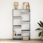 vidaXL Bibliotecă, gri beton, 100x33x175 cm, lemn prelucrat vidaXL Bibliotecă, gri beton, 100x33x175 cm, lemn prelucrat
