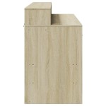 vidaXL Birou cu lumini LED stejar sonoma, 120x55x91 cm, lemn prelucrat vidaXL Birou cu lumini LED stejar sonoma, 120x55x91 cm, lemn prelucrat